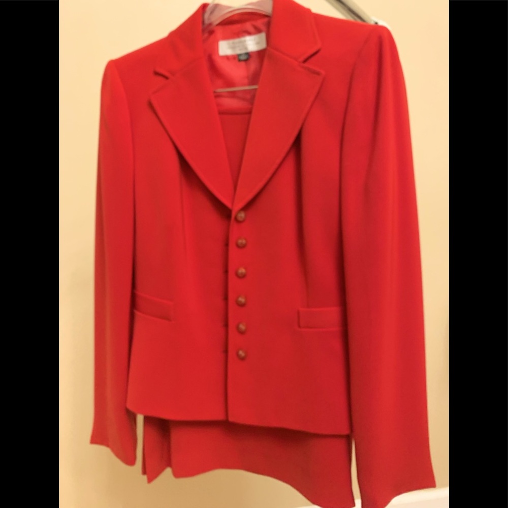 Tahari suits in red